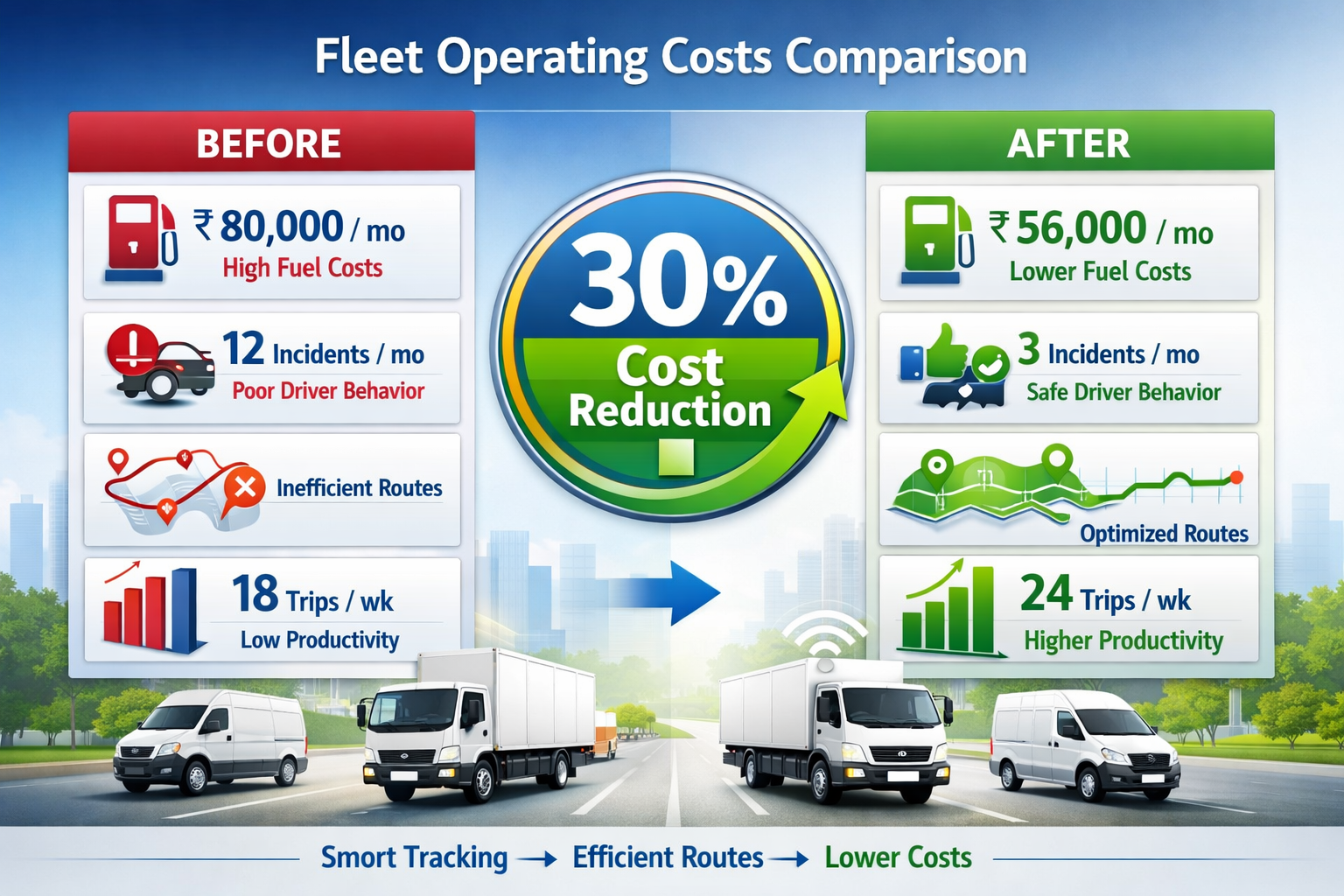 How GPS Tracking Reduces Fleet Costs